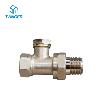 Trv Straight Nickel Plated Towel Rail Valves Towel Through 1/2&quot;