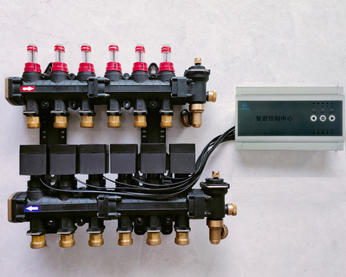 6 Loops Underfloor Heating Manifolds Without Pump System EP Radiant Flow Meters